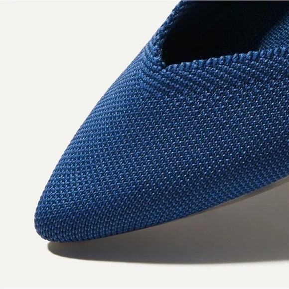 [Rothy’s] The Point Deep Ocean Blue Slip On Washable Ballet Flats Like New 10.5 - Picture 2 of 12